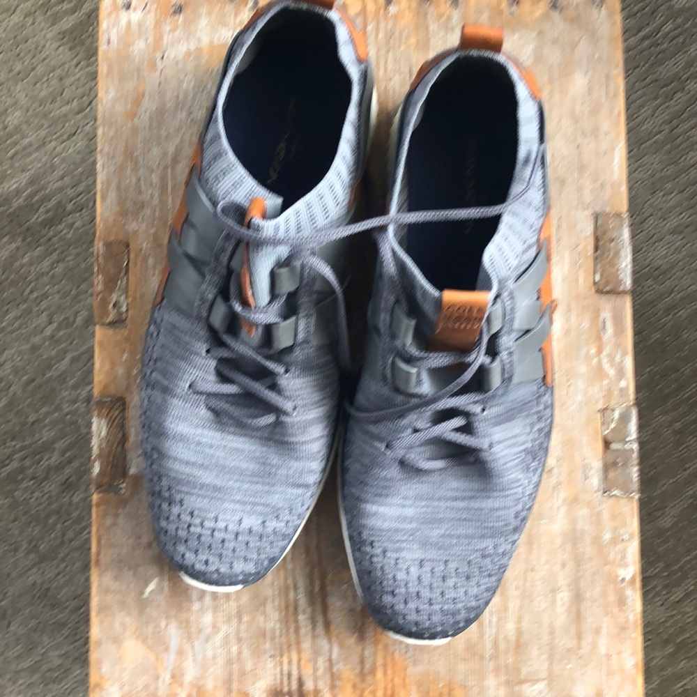 Cole Haan men’s casual shoes grey with tan leather accents